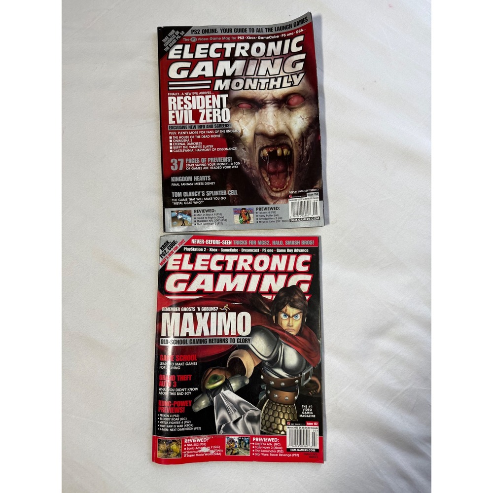 Electronic Gaming Monthly EGM Magazine Issues 152 158 Resident Evil Zero Maximo